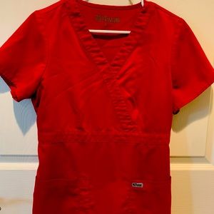 Greys Anatomy - Red Scrub Top